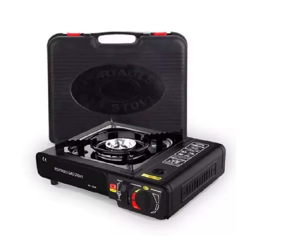 Portable Camping Gas Stove Cooking Gas burner with Carrying Case for Outdoor Camping Hiking Trekking - (Pack of 1, Black, 34 x 26 x 7.5 cm)