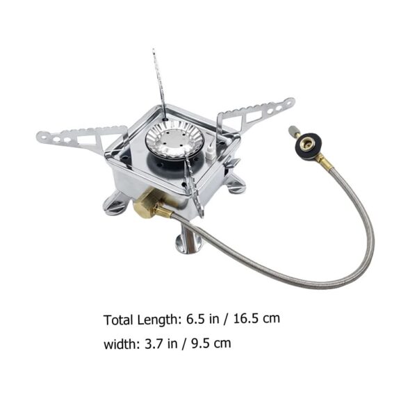 Stainless Steel Portable Camping Stove Outdoor Stove Portable Camping Gas Stove Camping Cooker Burner - Image 3