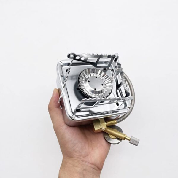 Stainless Steel Portable Camping Stove Outdoor Stove Portable Camping Gas Stove Camping Cooker Burner - Image 4
