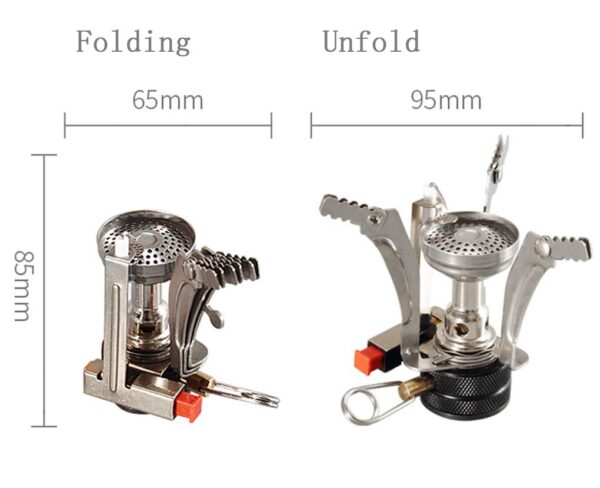 Portable Camping Stoves Backpacking Stove with Piezo Ignition Stable Support Wind-Resistance Camp Stove for Outdoor Camping Hiking Cooking - Image 6