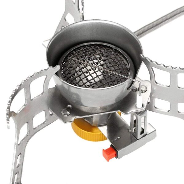 Backpacking Stove with Propane & Butane Adapter, Portable Camping Gas Stove, Mini Camp Stove with Piezo Ignition & Carry Bag for Outdoor Cooking Picnic Camping Hiking - Image 4