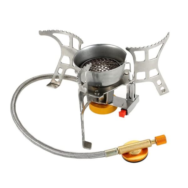 Backpacking Stove with Propane & Butane Adapter, Portable Camping Gas Stove, Mini Camp Stove with Piezo Ignition & Carry Bag for Outdoor Cooking Picnic Camping Hiking - Image 8