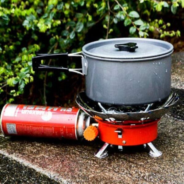 Camping Gas Stove Lightweight Folding Furnace Outdoor Metal Camping Stove For Picnic Cooking Gas Burners Folding Stove With Storage Bag