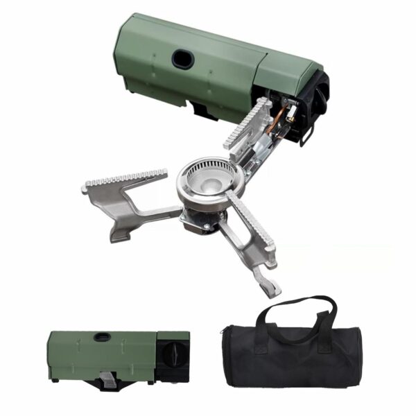 Foldable Camping Stove with Storage Bag, Portable Butane Stove with Bottle Opener Outdoor Gas Stove for Picnic, Backpacking Hiking, Adventure, Home Travel, Outdoor Patio, RV Trip