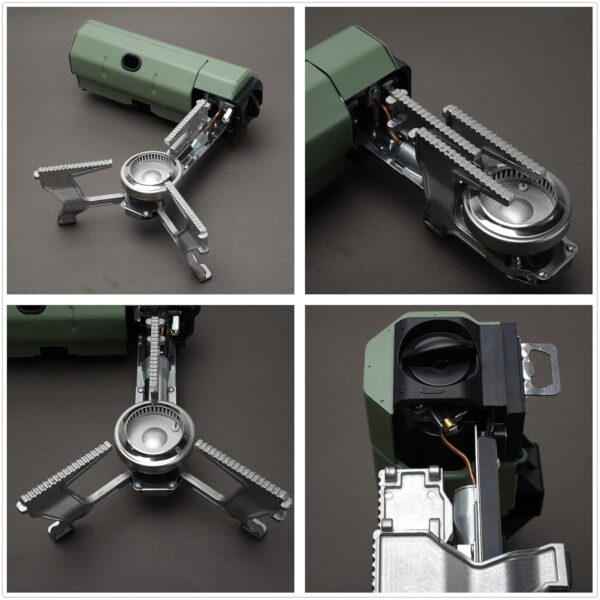 Foldable Camping Stove with Storage Bag, Portable Butane Stove with Bottle Opener Outdoor Gas Stove for Picnic, Backpacking Hiking, Adventure, Home Travel, Outdoor Patio, RV Trip - Image 2