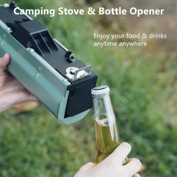 Foldable Camping Stove with Storage Bag, Portable Butane Stove with Bottle Opener Outdoor Gas Stove for Picnic, Backpacking Hiking, Adventure, Home Travel, Outdoor Patio, RV Trip - Image 4