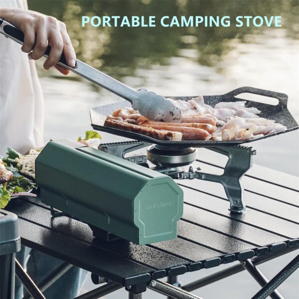 Foldable Camping Stove with Storage Bag, Portable Butane Stove with Bottle Opener Outdoor Gas Stove for Picnic, Backpacking Hiking, Adventure, Home Travel, Outdoor Patio, RV Trip - Image 5
