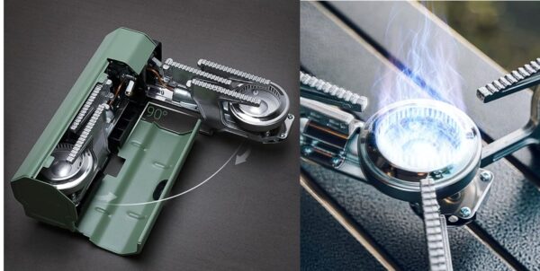 Foldable Camping Stove with Storage Bag, Portable Butane Stove with Bottle Opener Outdoor Gas Stove for Picnic, Backpacking Hiking, Adventure, Home Travel, Outdoor Patio, RV Trip - Image 6