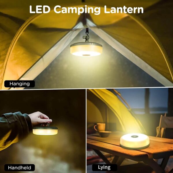 Camping String Lights, 4 in 1 Quick Storage 32.8FT Rechargeable Tent Lights String with 8 Lighting Modes, Hanging Waterproof Portable LED Lamp for Outdoor Patio Awning Garden Party Essentials - Image 6